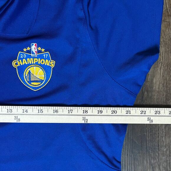 Antigua NBA Golden State Warriors Royal Blue Women's 2017 Champions Polo Shirt - Picture 5 of 7